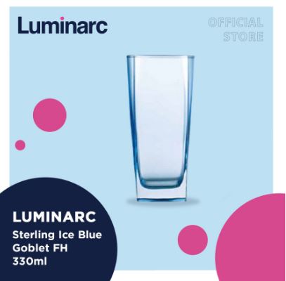 Gelas Kaca Luminarc Sterling Ice Blue Goblet FH 330ml - 6pcs